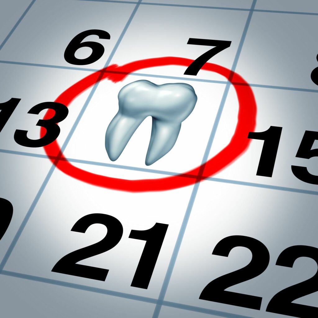 dental appointment in calendar