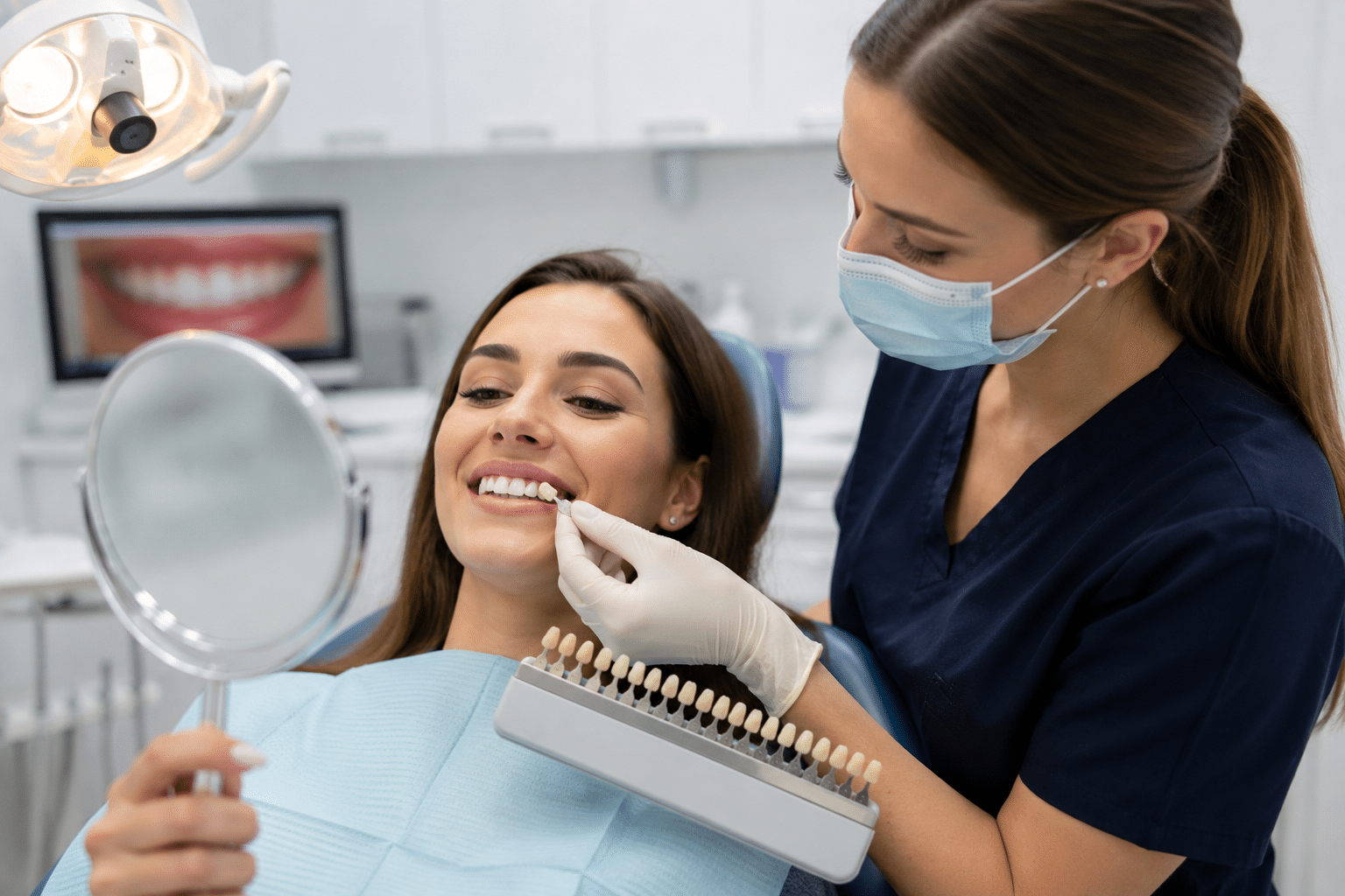2 Cosmetic dentistry consultation in progress