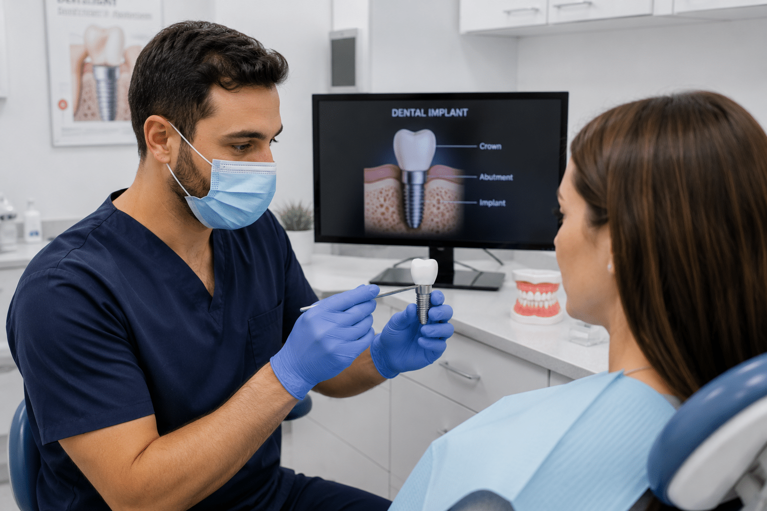 6 Explaining dental implants to a patient